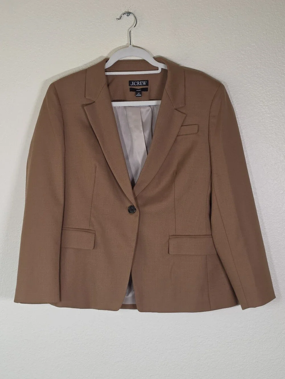 J Crew Helena Wool-blend Flannel Blazer 12P